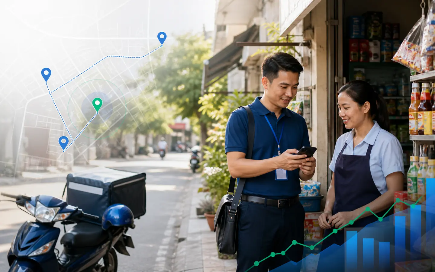 Minh họa bài viết Quản lý tuyến bán hàng